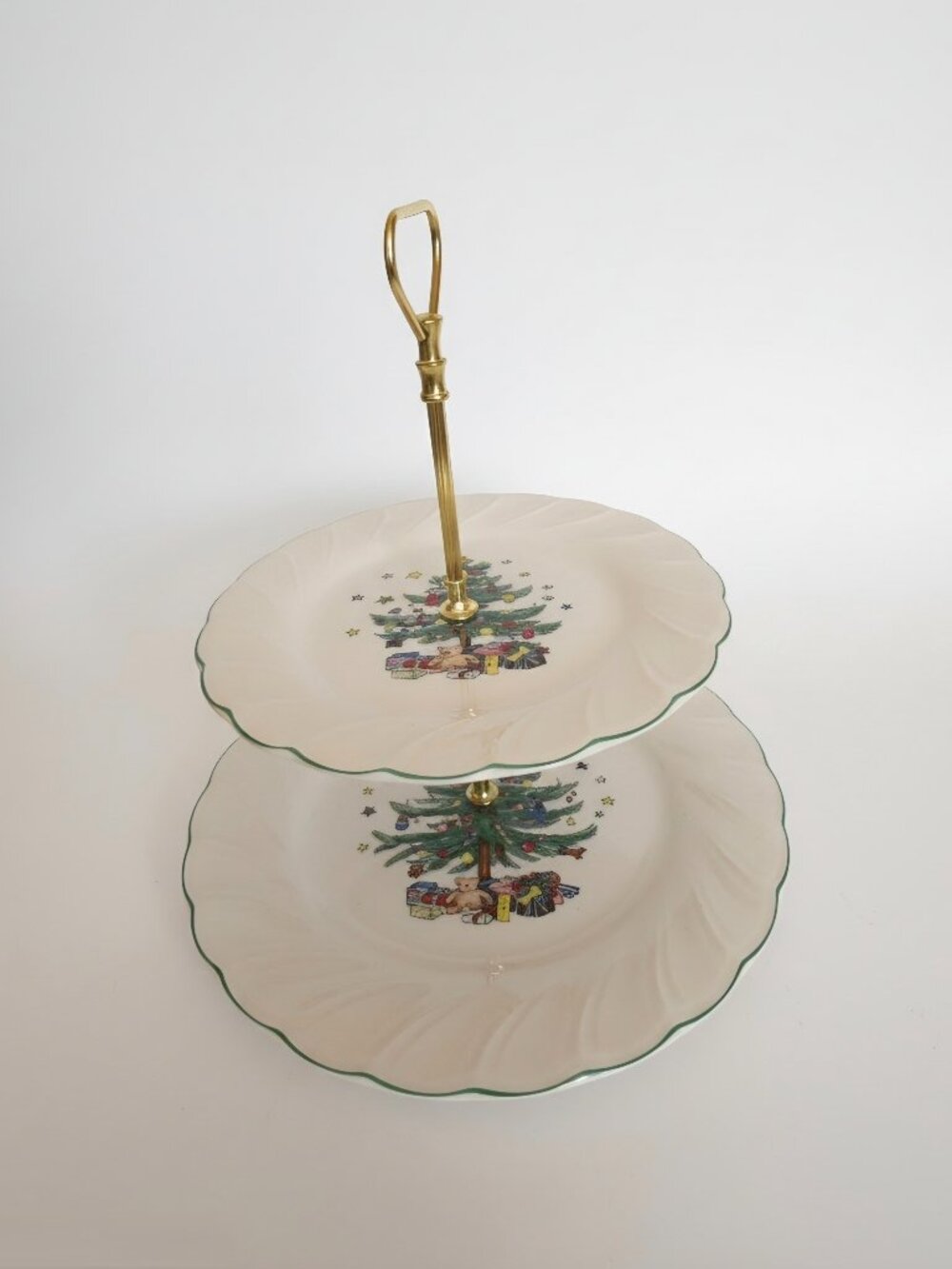 Nikko Happy Holidays Two Tiered Serving Tray